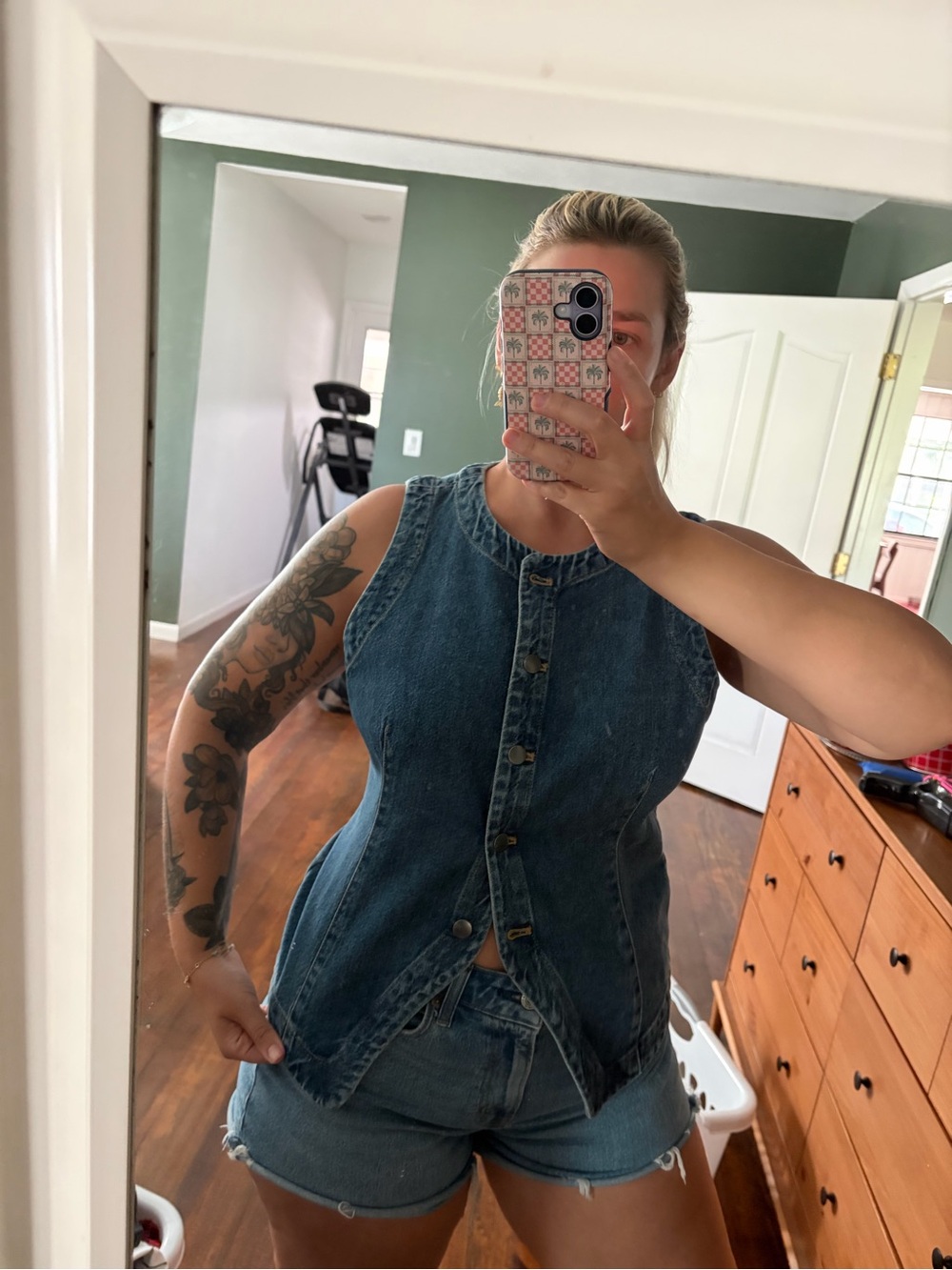 Madewell Dark Wash Denim Button-Front Vest - Picture 2 of 3